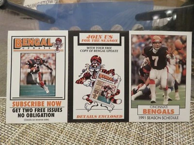 CINCINNATI BENGALS 1991 FOOTBALL POCKET SCHEDULE - Image 1 of 2