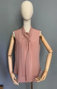 Moschino Couture! Tops Blouse Silk Sleeveless Pink Size:US 10 IT 44 - Picture 1 of 7