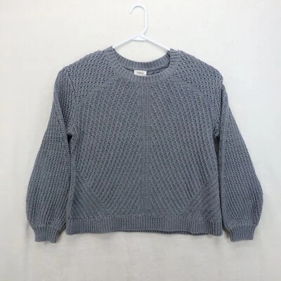 UpWest Knit Sweater Gray Women's Large Balloon Sleeves Chunky - Image 1 of 4