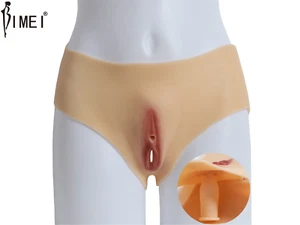 BIMEI Silikon gefälschte Vagina Shorts After Höschen für Crossdresser Transgenser #12 - Bild 1 von 11