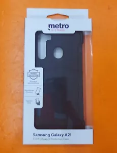 ⭐️⭐️⭐️⭐️⭐️ NEW Metro by T Mobile Samsung Galaxy A21 Protective Case Black - Picture 1 of 3