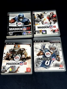 SONY PLAYSTATION 3 PS3 MADDEN 07 10 12 13 + MANUAL COMPLETE TESTED - Picture 1 of 13