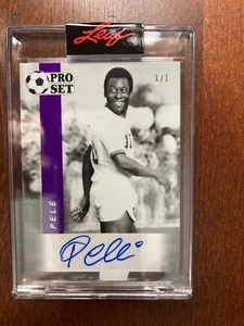 2021 Leaf Pro Set Action Ink Pele Autograph Rare Auto 1/1 - Picture 1 of 3