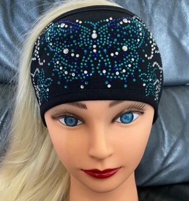 Mariposa Larga/Verde azulado/Sil/ ¡Apertura en la parte posterior! /Bandas de diamantes de imitación ¡Las mejores! Foto 1 de 2