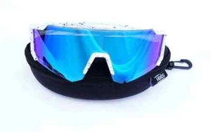 Velos™ Sports Sunglasses Baseball Softball Polarized Shades white speckled/blue - Picture 1 of 13
