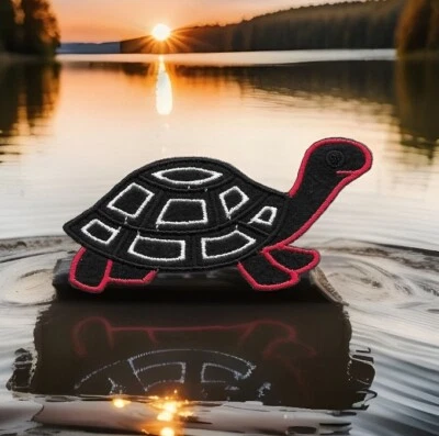 Black Turtle Patch Iron on Sew on - Image 1 of 4