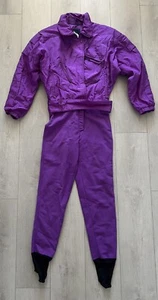 Vintage 80’s Serac Purple Snowsuit Ski Suit With Stirrups Women’s Size 12 S/M - Picture 1 of 11