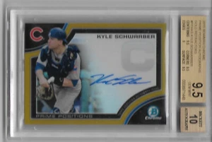 Kyle Schwarber Bowman Chrome PRIME GOLD Refractor RC Autograph BGS 10 Auto /50 - Picture 1 of 1