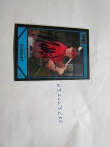 2007 Bowman Chrome Matt Matthew Sweeney signed Baseball Card