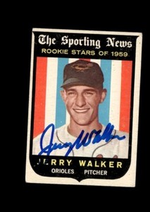Jerry Walker 1959 Topps authentic autographed card