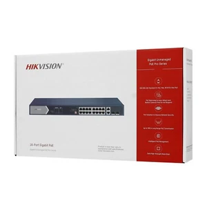 DS-3E0318P-E(B) Hikvision 16 Port Fast Ethernet Unmanaged POE Switch - Picture 1 of 6