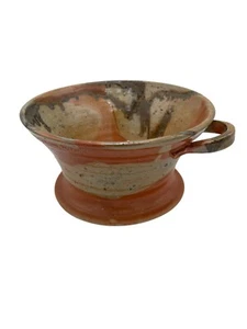 Handgefertigte Vintage Keramik Stein Schale mit rustikalem Griff & Künstlersignatur - Bild 1 von 7