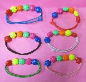 LOT OF24,60 PCS-6 COLOR FLOWER PONYTAIL HOLDER ELASTIC ,2.5" DIAMETER-275A - Picture 1 of 3