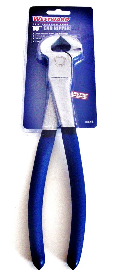 WESTWARD 10" END NIPPER CUTTER PINCER DYKES PLIERS WIRE CUTTING 1UKN5  - Image 1 of 1