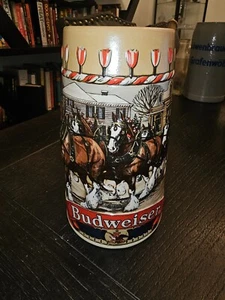Budweiser 1986 Holiday Christmas Beer Stein Mug - Collector’s B Series Killer 23 - Picture 1 of 6