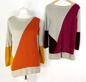 Together Longline Pullover Paket Größe 8/10 beige rosa orange - Bild 1 von 9