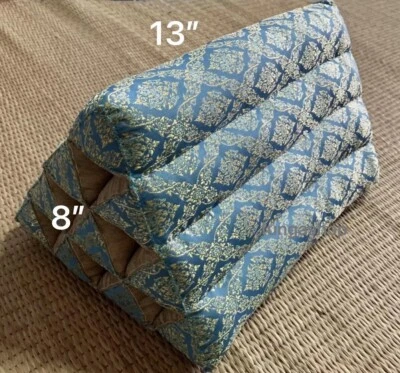 Triangle Pillow Cushion 100% Kapok Handmade Size 24x34x21 cm for Meditation Yoga - Image 1 of 4