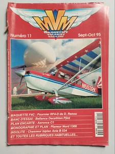 Maquettes Volantes Magazine n°11 du 9/1995; Plan Aeronca C1/ Chasseur Biplan Avi - Photo 1/2