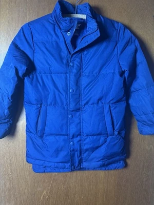 Abrigo de plumas Lands End de pato para niños talla S 6-7 chaqueta acolchada acolchada acolchada sin capucha Foto 1 de 4