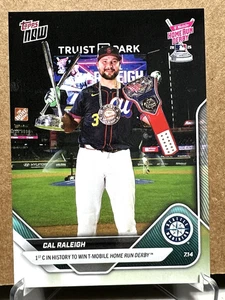 CAL RALEIGH 2025 TOPPS 1ST. CATCHER IN HISTORY TO WIN HOME RUN DERBY FREE SHIP - Picture 1 of 2