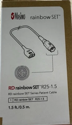 4074 Masimo RD Rainbow Set Series R25 - 1.5 Foot Patient Cables (New-1 Per Box)