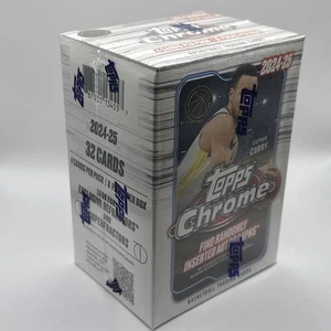 2024-25 Topps Chrome NBA Basketball Trading Cards Factory Sealed Blaster Box Neu - Bild 1 von 1