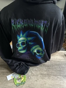 Members Only Adult Swim Rick & Morty Skulls Halloween Pullover Hoodie Herren Gr. S - Bild 1 von 5