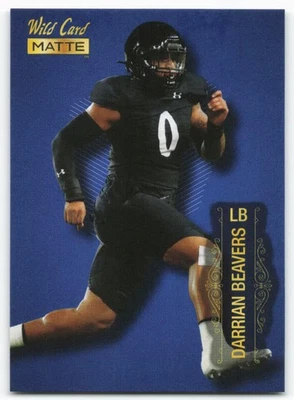 2022 Darrian Beavers Wild Card Matte Blue Rookie SP - Image 1 of 2