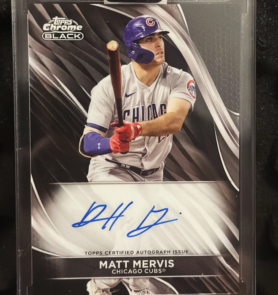 2024 Topps Chrome Black - Autographs Matt Mervis #CBA-MME (AU) - Image 1 of 1