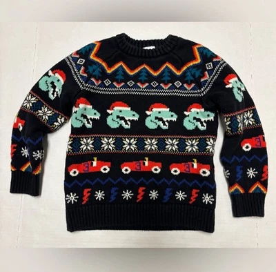 Hanna Andersson holiday dinosaur sweater, size 5T - Image 1 of 4
