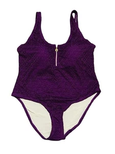 Paramore womens swimming suit size 2X NWOT Burgundy Knit Padded Cups Plus Size - Picture 1 of 9