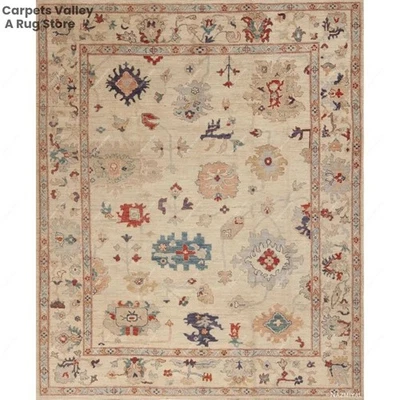 Tapete de área Oushak feito à mão 8x10, 9x12, tapete para casa, quarto, sala de estar - Imagem 1 de 4