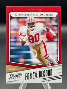2024 Panini Prestige JERRY RICE For the Record Career INSERT #FR-JR 49ers HOF - Picture 1 of 5