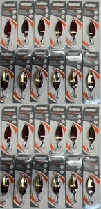 Paquete de 24 cucharas South Bend Kast A Way Shud-L 2/5 oz rojo dorado SBKM25-GRD, NUEVAS - Imagen 1 de 3