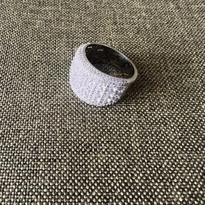 925 Sterling Silver Thick Eternity Band Ring Size 10 - Picture 1 of 6