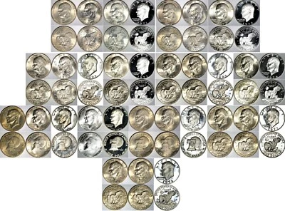 Ike Dollar Complete Set 1971-78 Hand selected UNC & Proof  (no junk circ coins) - Image 1 of 4