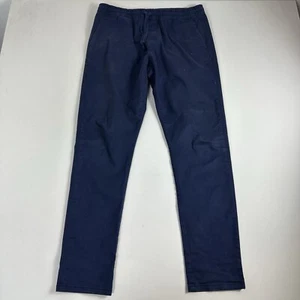 RVCA Daggers Elastic Waist Jogger Pants Mens Large 32x29 Blue Drawstring - Picture 1 of 8