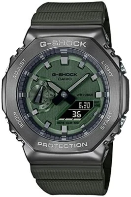 Casio G-SHOCK Quarzo GM-2100B-3AJF Uomo Orologio Metallo Coperto Luce LED Verde - Immagine 1 di 4