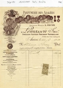 Dépt 80 - Amiens 78 Rue des Trois Cailloux - Belle Entête d'une Parfumerie 1911 - Picture 1 of 1