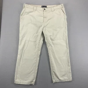 Weatherproof Pants Mens 42x28 Beige Straight Chino 100% Cotton Pocket Outdoor - Picture 1 of 15