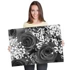 A1 - Roses Bouquet Wedding Valentine 60X90cm180gsm Print BW #37641