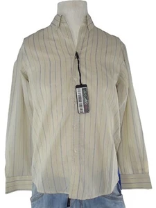 Libica Camicia Classica Uomo 40 M Medium Righe Sabbia Made Italy Regular Vintage - Foto 1 di 6