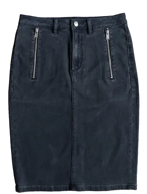 Marc Jacobs джинсовой ткани юбка женщин 10 черный эластичной Jean высоты обтяжку молнии 30 x 24 - Изображение 1 из 4