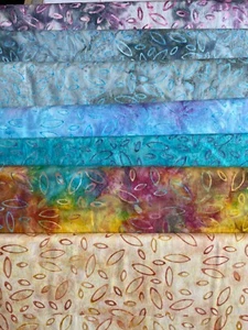 Batik Fabric, Ellipses Design, 100% Cotton, FQ ,Crafting, Quilting Patchwork - Picture 1 of 9