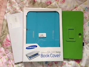 2 original Samsung Galaxy Note 10.0 Book-Cover und 1 Pkng. Schutzfolien NEU - Bild 1 von 7
