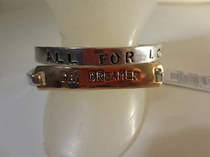 American Eagle Outfitters AEO Day Dreamer All For Love Cuff Bracelet Set 2 NWT - Picture 1 of 6
