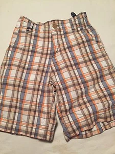Osh Kosh B'gosh Boys Shorts Size 6 Adj Waist Blue Orange brown White - Picture 1 of 1