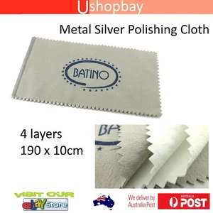 Silver Polishing Cloth 19 X 10 CM x 4 ply Jewelry Cleaning Clean Polish BATINO - Picture 1 of 7