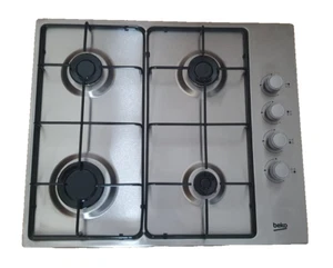 211) Placa de gas Beko HIBG64120SX 60 cm 4 quemadores - Acero inoxidable - Imagen 1 de 3