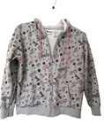 Barbie Hoodie Womens M Gray Pink Dream Big '59 Full Zip Fleece Jacket